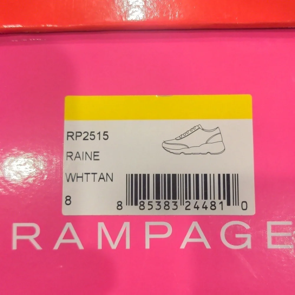Rampage Raine Knit and Calf Hair White and Leopard Print Sneakers